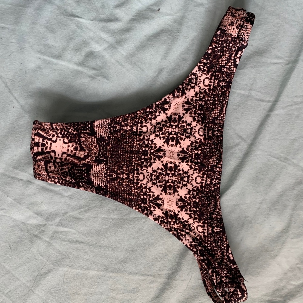 snakeskin bikini bottom
